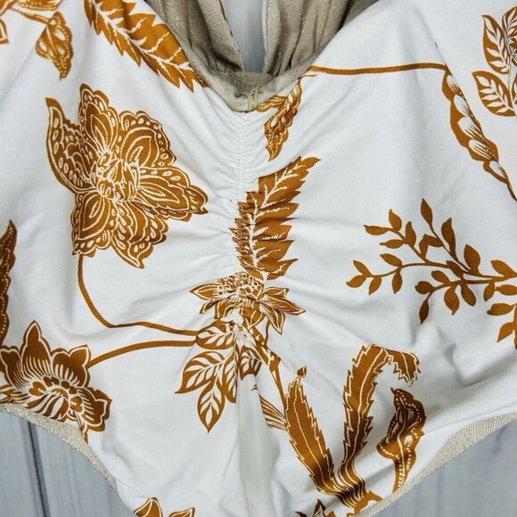 NWOT Maaji Nacar Faena Metallic Reversible One-Piece Swimsuit Sz XS Beige - Picture 8 of 14